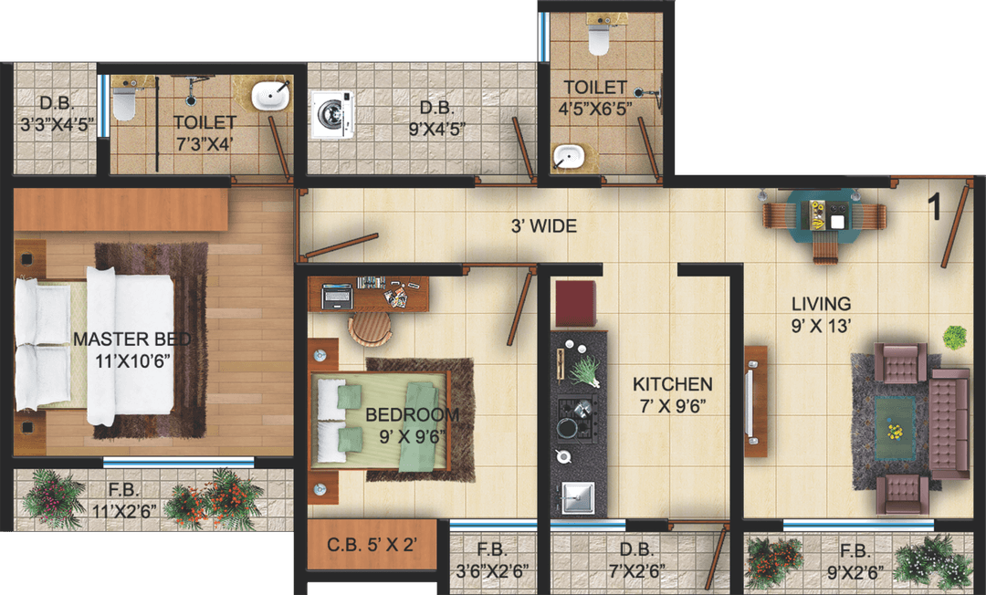 2 BHk Flat image